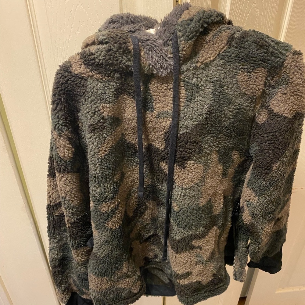 Camouflage Sherpa hoodie